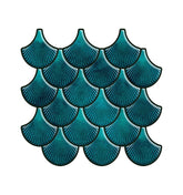 Teal Blue Peel and Stick Wall Tile | Kitchen Backsplash Tiles | Self Adhesive Tiles For Home Decor From Mosaicowall - Style 106